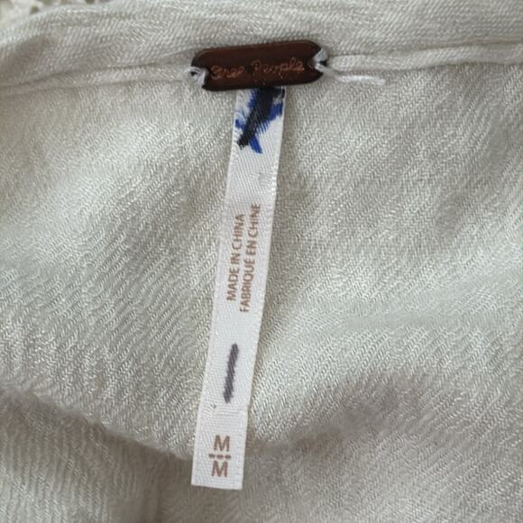 Free People Cozy Nights Cream Crochet Lace Babydoll Mini Dress - Picture 4 of 5